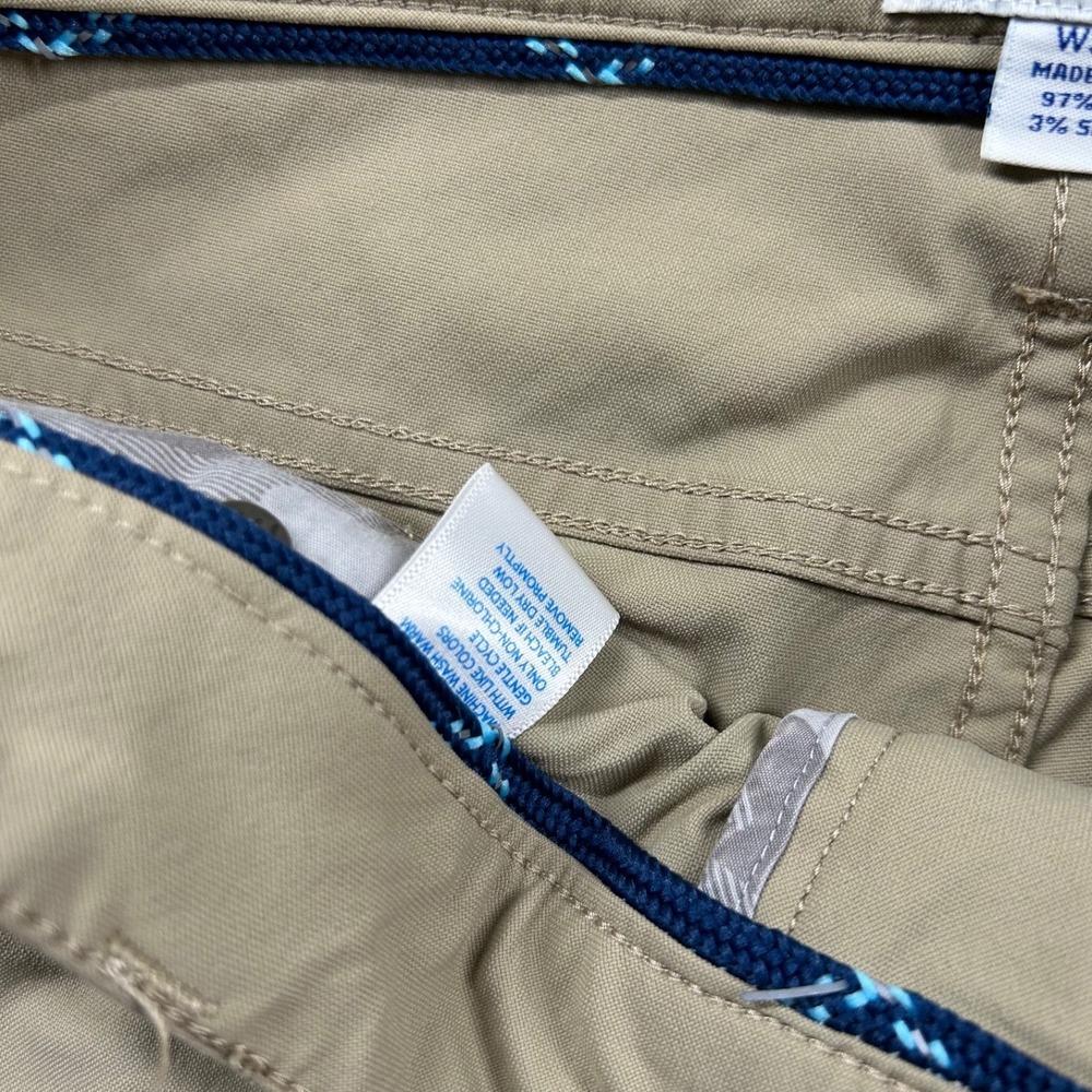 Southern Tide Pants Mens 30x32 Performance Chino Khaki Beige Light Brown Nylon - Picture 5 of 9